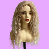 26'' Long Nude & Ivory Latina Curly Wave Wig with Highlights
